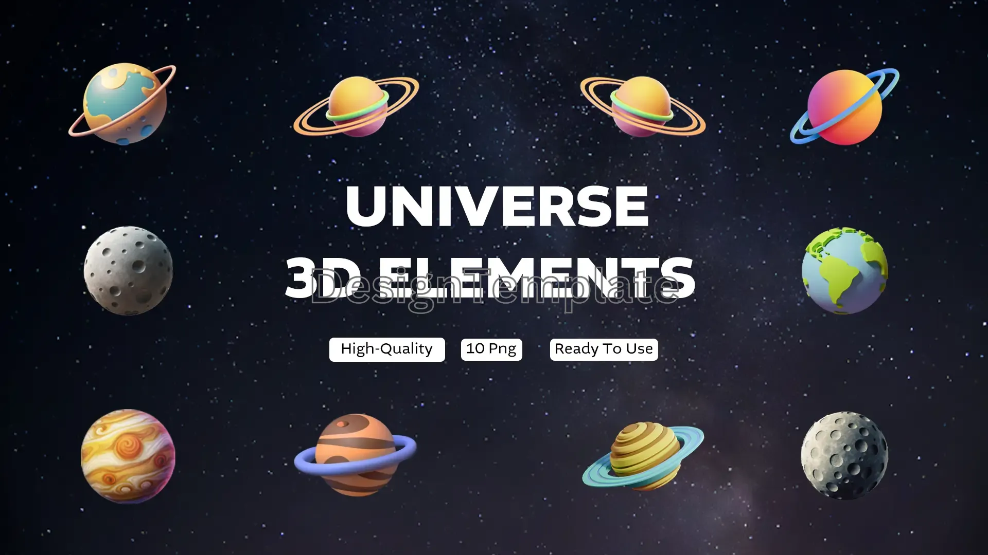 Cosmic Collection Universe 3D Elements Collection image